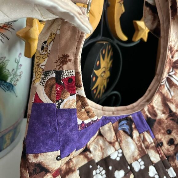 Patchwork Teddy Bear Tote Bag - Picture 15 of 16